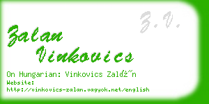 zalan vinkovics business card